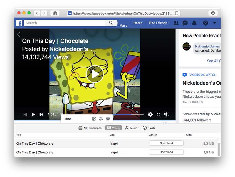 copy a video from facebook for mac